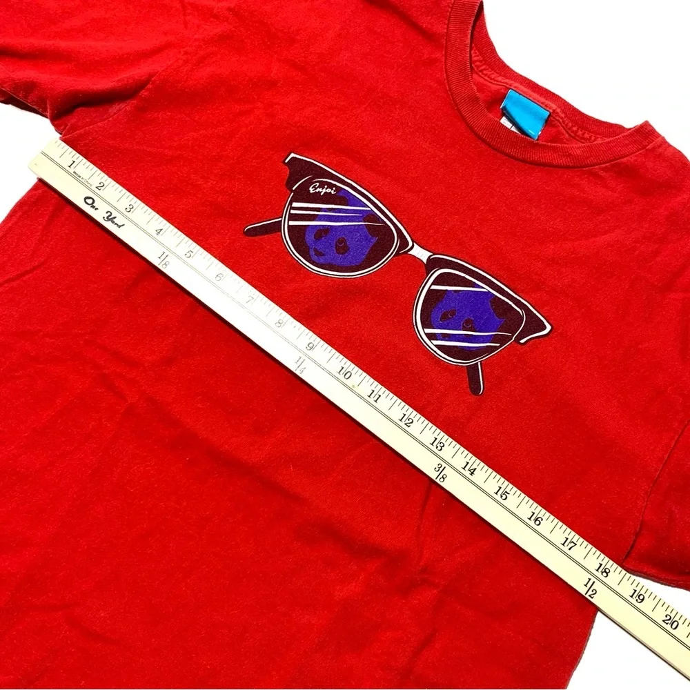 Enjoi Skateboards Y2K Glasses T Shirt Red Mens Size M - Picture 4 of 5